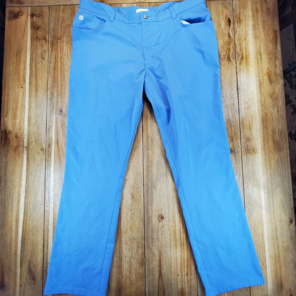Peter Millar EB66 Performance Pants Mens 38x32 Blue 5-Pocket MS21EB66FB
